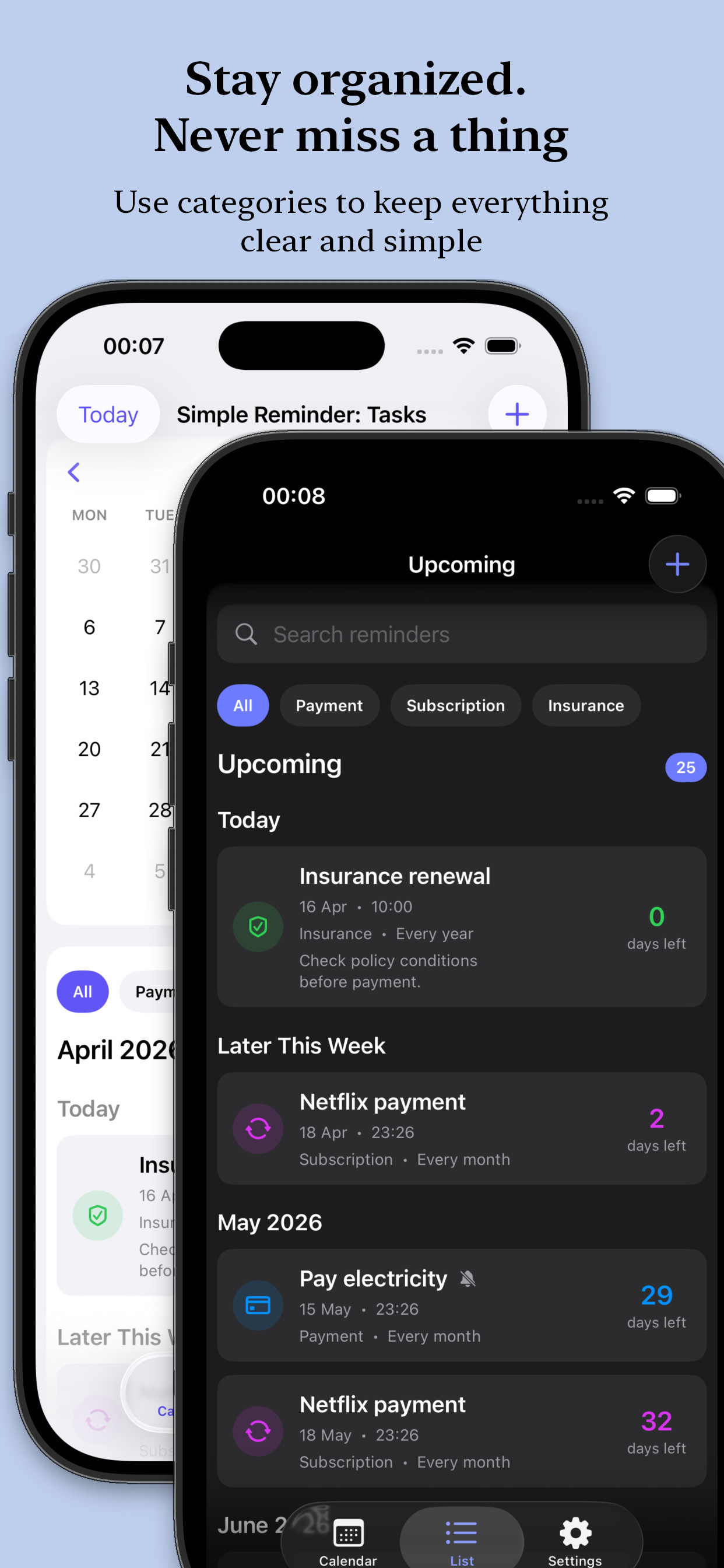 Simple Reminder preview