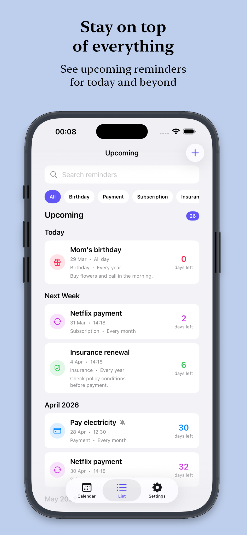 Stay on top of what comes next